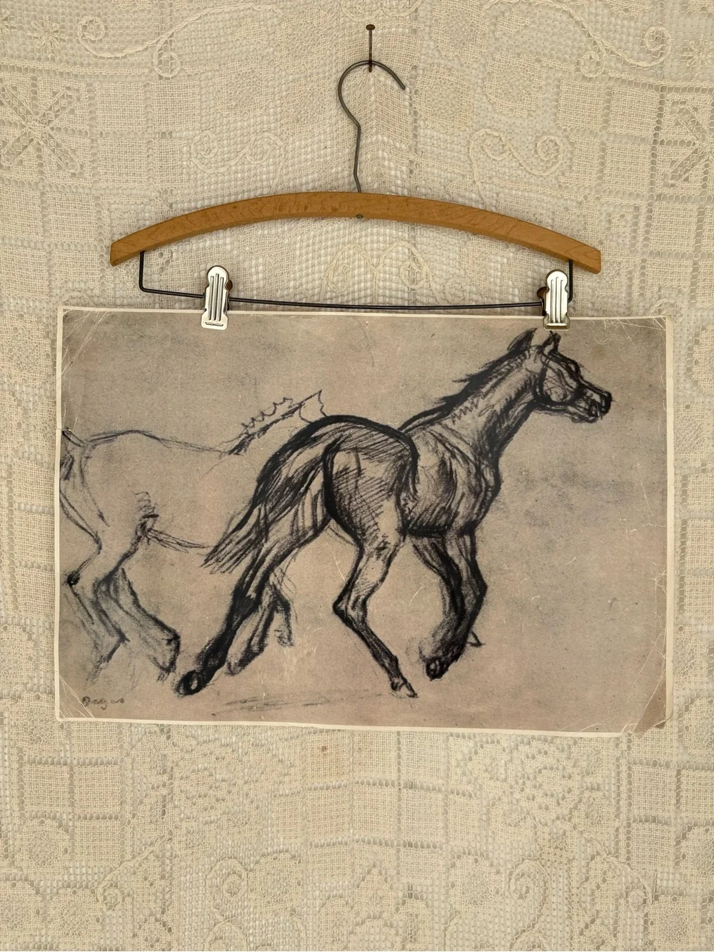 Horse Sketch Print Flawed